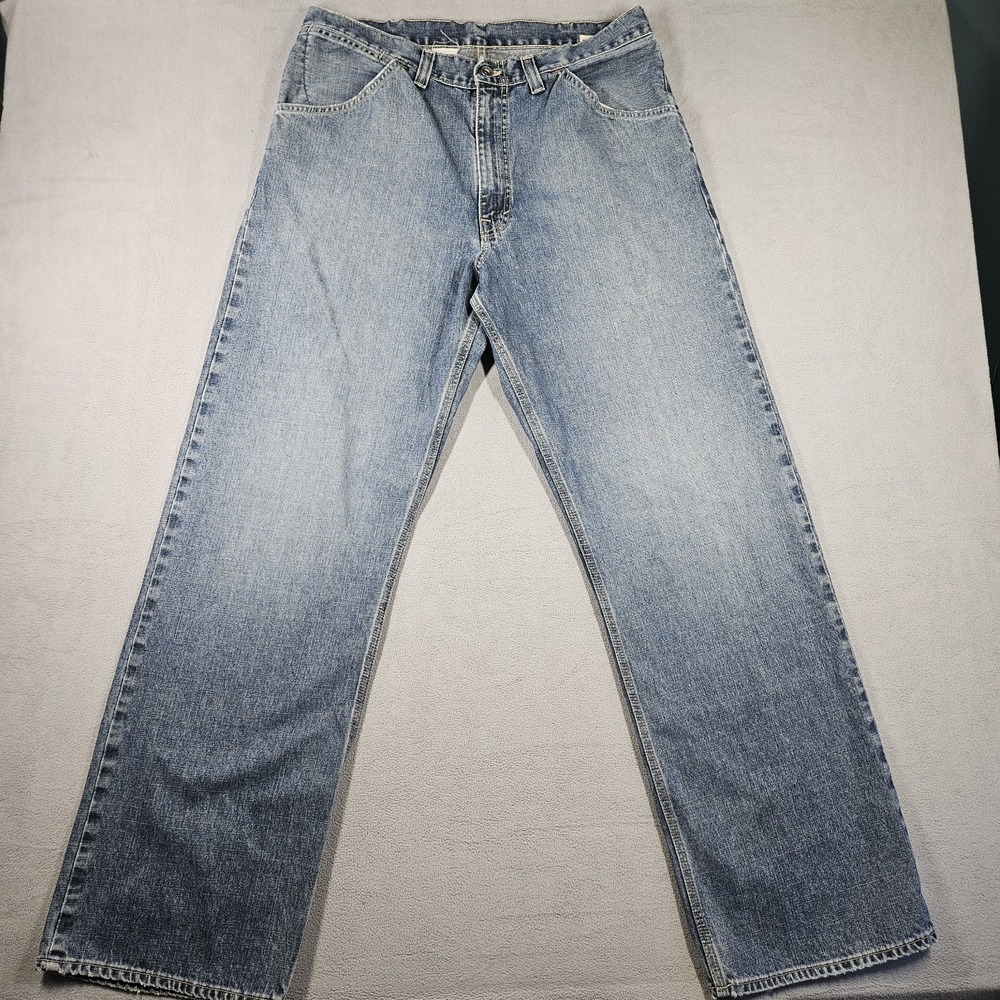 Vintage GAP Worker Jean Mens Size 36x34 (fits 35x32.5) Y2K Wide Leg Blue Denim